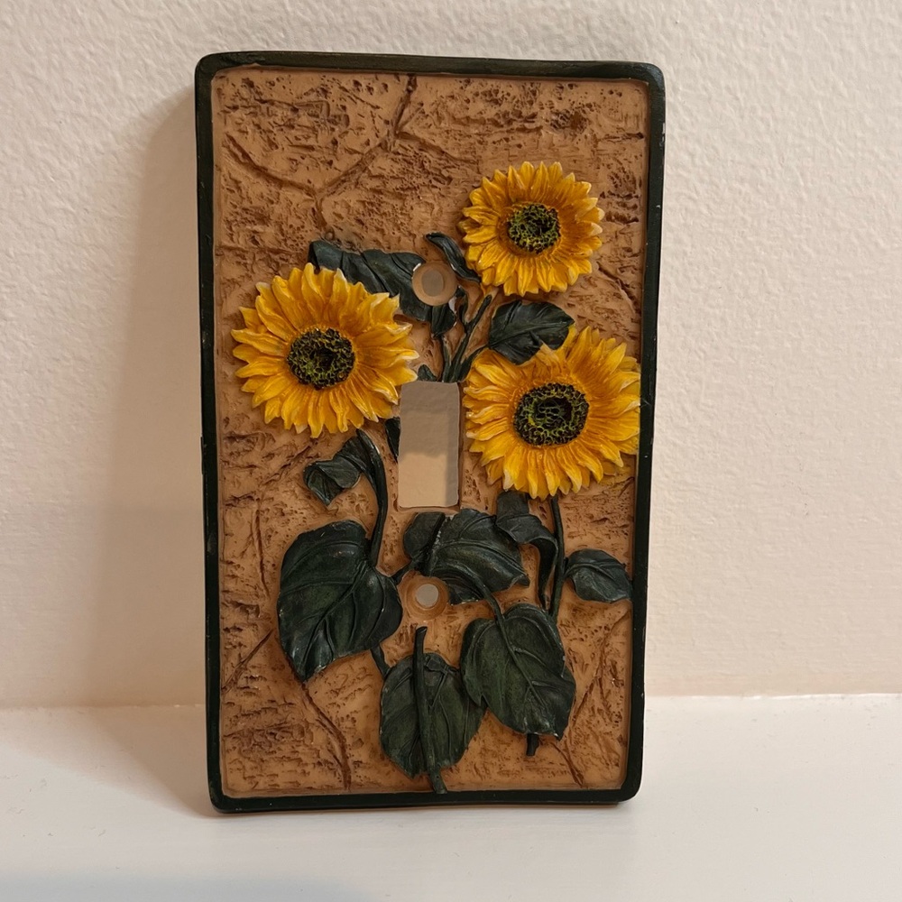 Resin Sunflowers Light switch plate cover